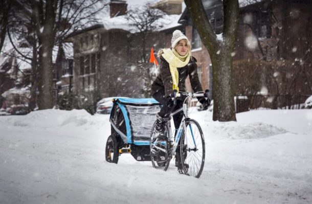 Novinka & akce-Za prací na kole v zimě